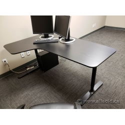 Ikea Bekant Espresso L-Suite Desk with Runoff